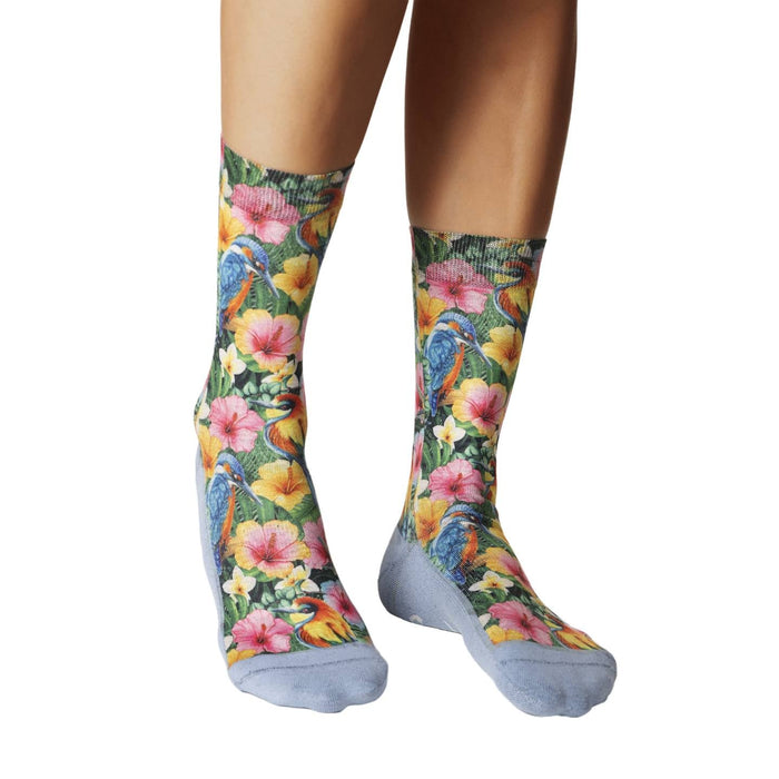 Women's Tropical Birds and Flowers Socks