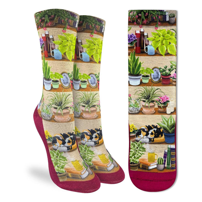 Women's Bookshelf of Plants Socks