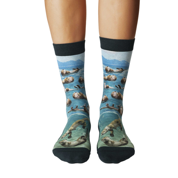 Women's Floating Sea Otters Socks