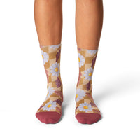 Women's Checkered Daisies Socks