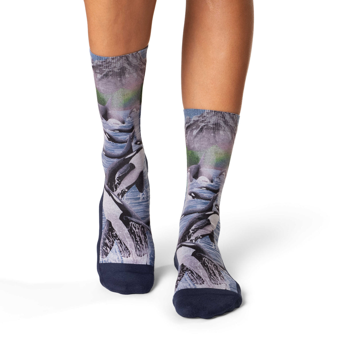 Women's Breaching Orcas Socks