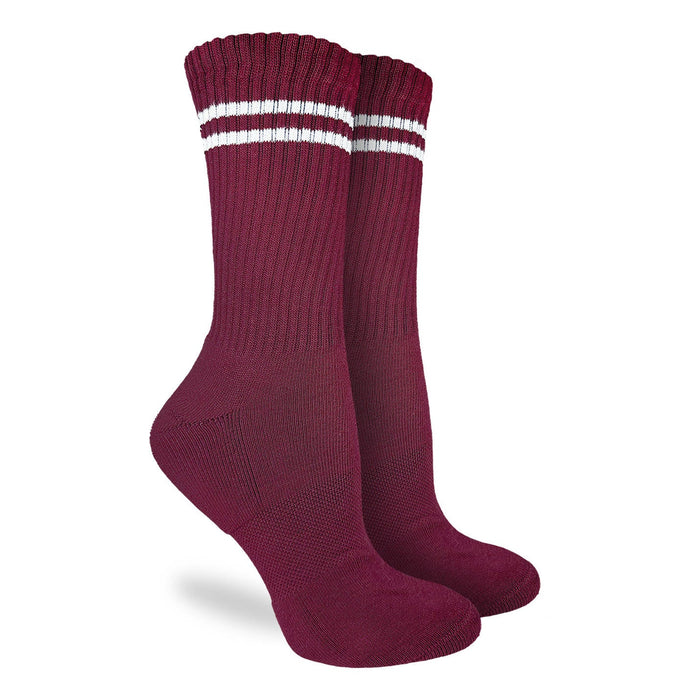 Women's Athletic Socks, Burgundy