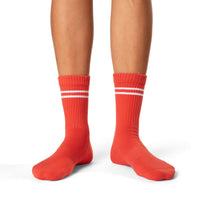 Women's Athletic Socks, Tomato Red