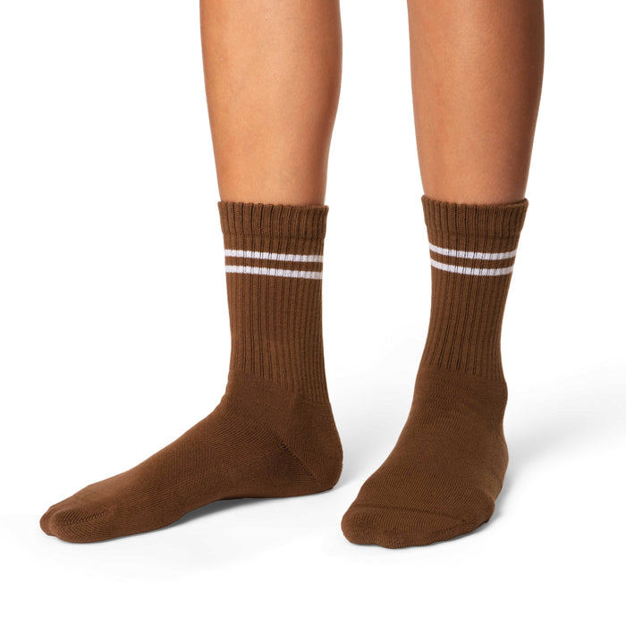 Women's Athletic Socks, Camel Brown