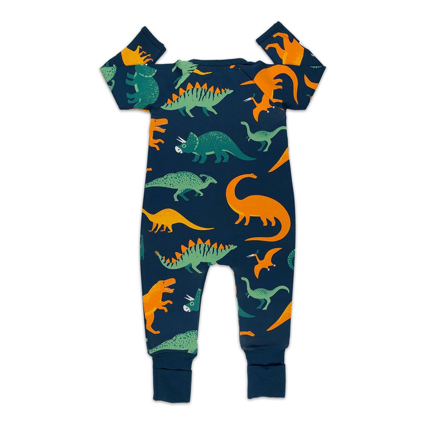 Dino zipper high quality footie NIP 12-18 mo