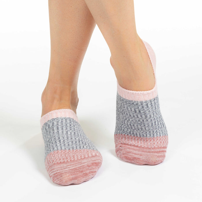 Women's Stripes - Pink, Grey, Pink No Show Socks