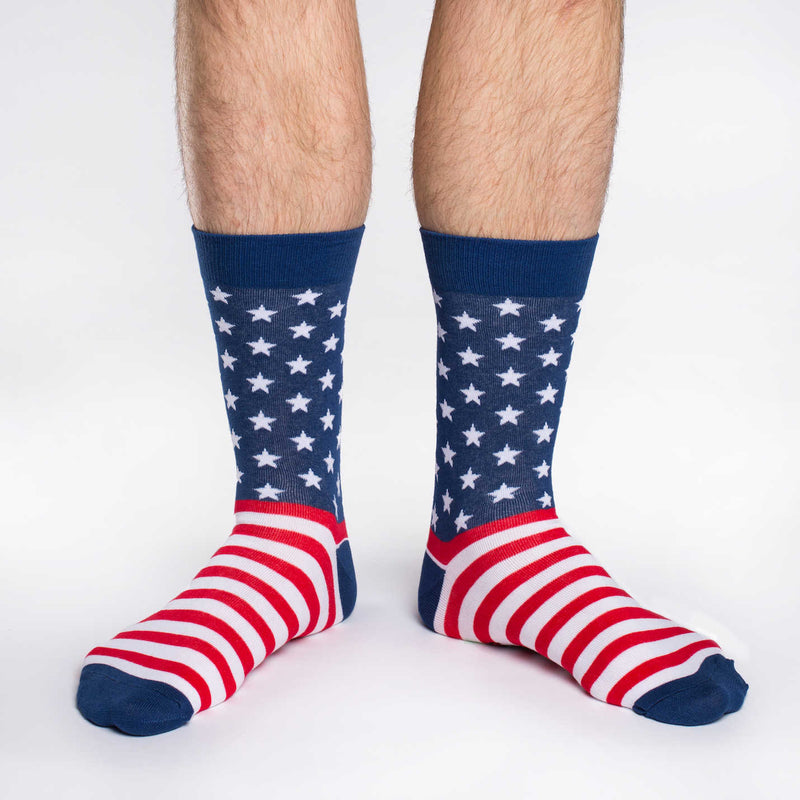 Men's King Size American Flag Socks