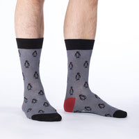 Men's King Size Grey Penguin Socks