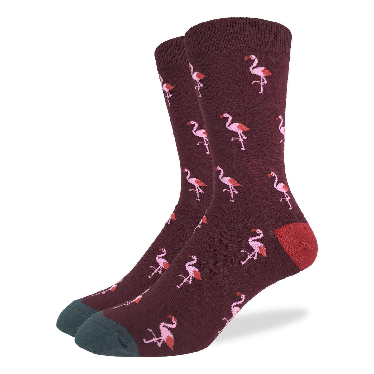 Men's King Size Pink Flamingo Party Socks