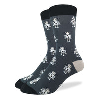 Men's Grey Robot Socks