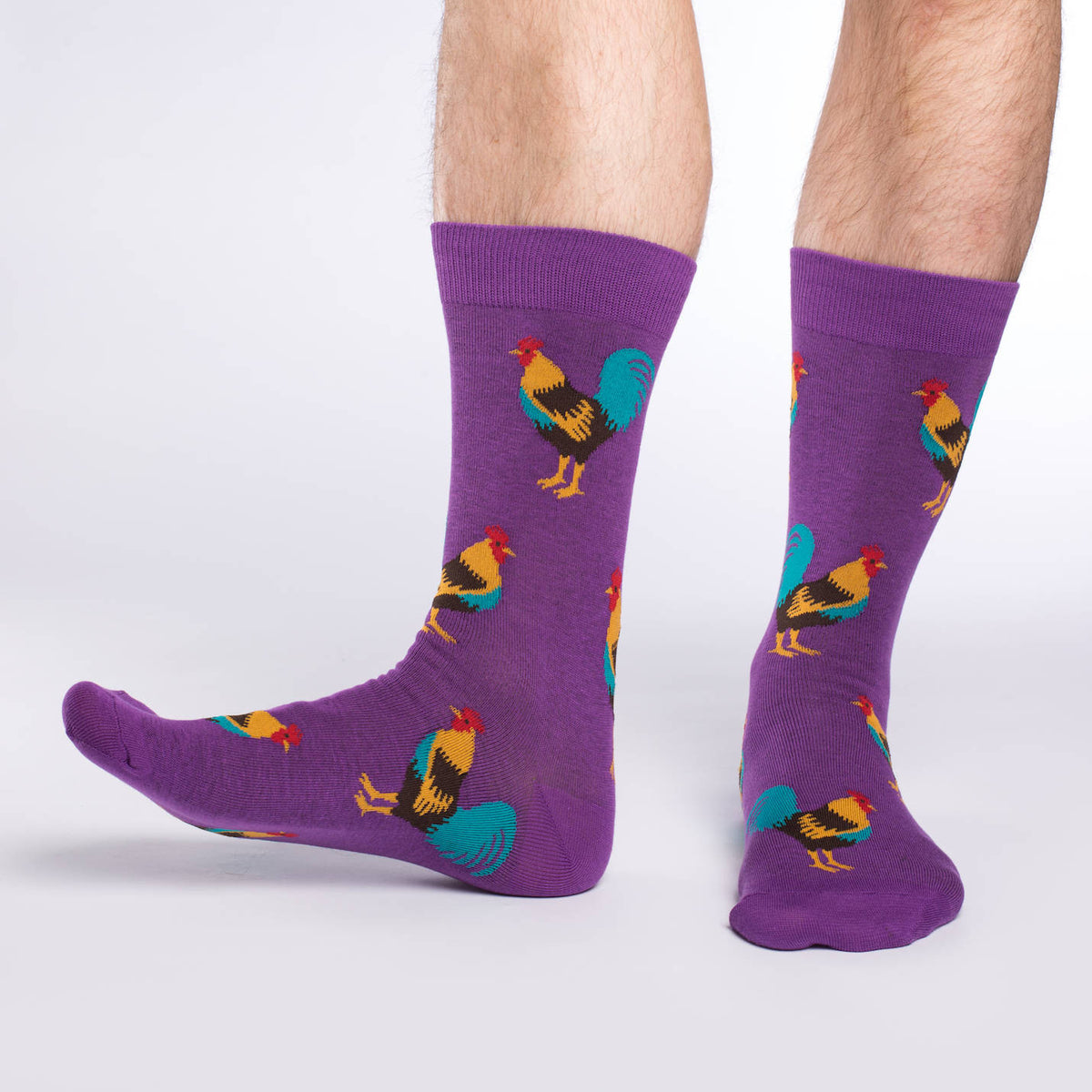 Men's Purple Rooster Socks
