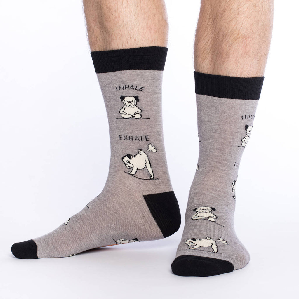 Men's King Size Yoga Pug Socks