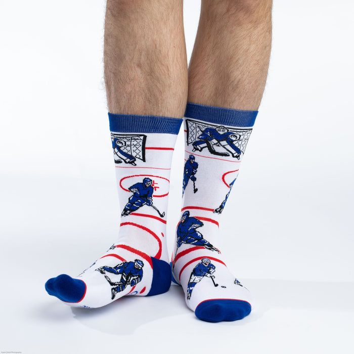 Men's Hockey, Blue & White Socks