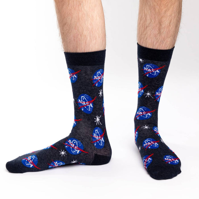 Men's Nasa, Blue Socks