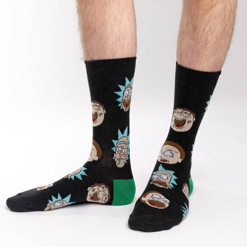 Men's King Size Rick and Morty Facial Expressions Socks