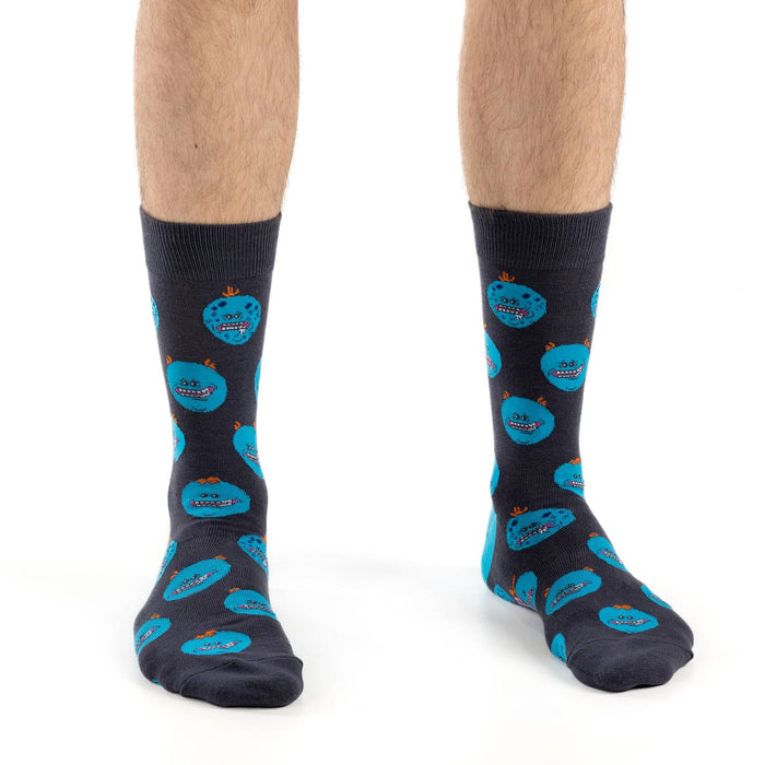 Men's Rick and Morty, Mr. Meeseeks Facial Expressions Socks