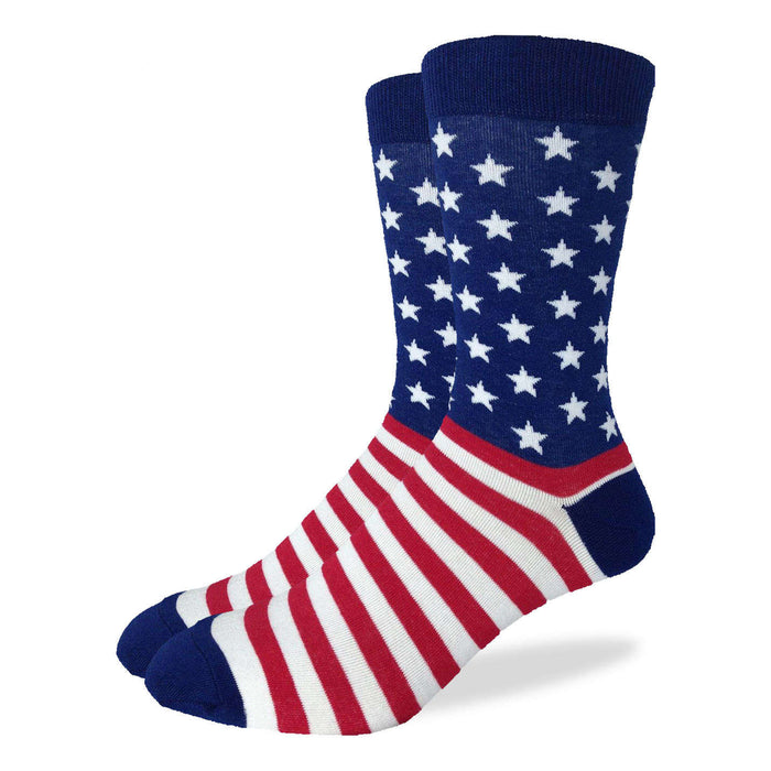 Men's King Size American Flag Socks