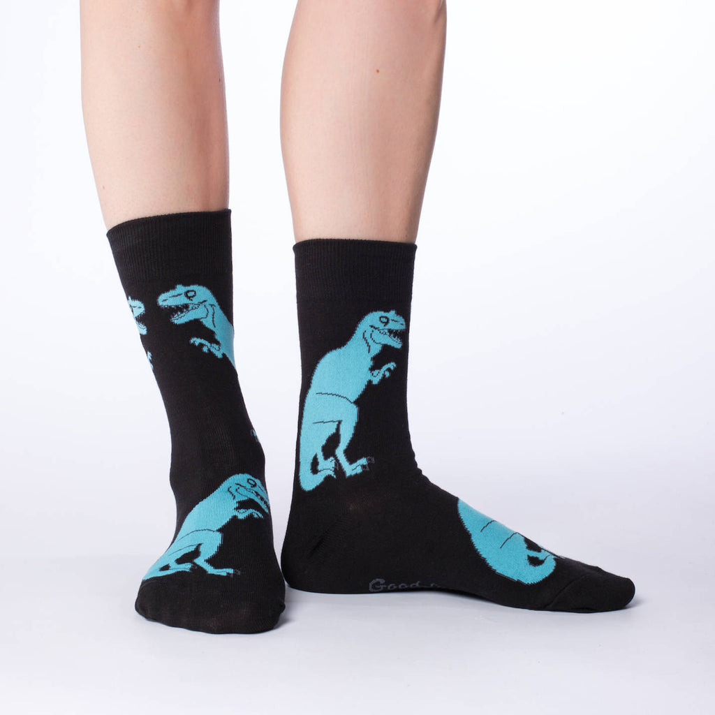 Women's Black T-Rex Dinosaur Socks