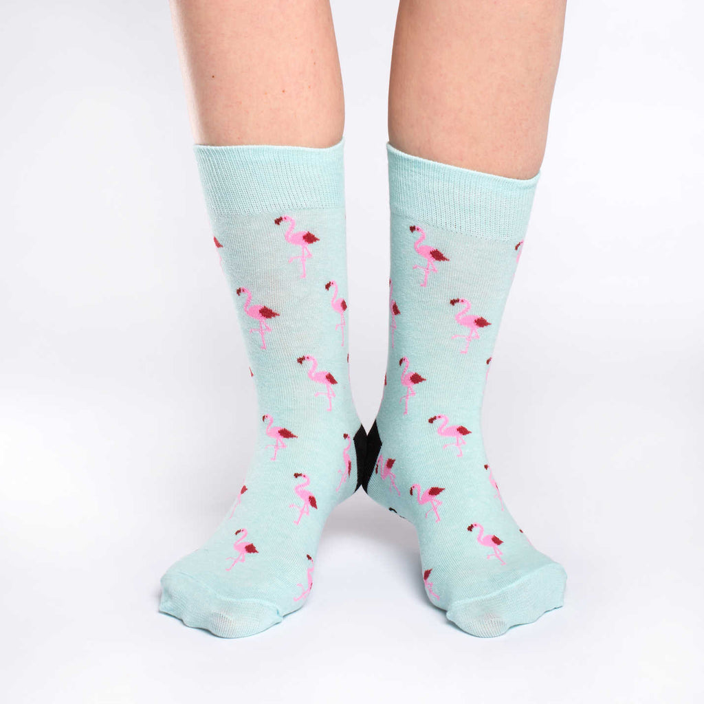 Women's Mint Flamingo Party Socks