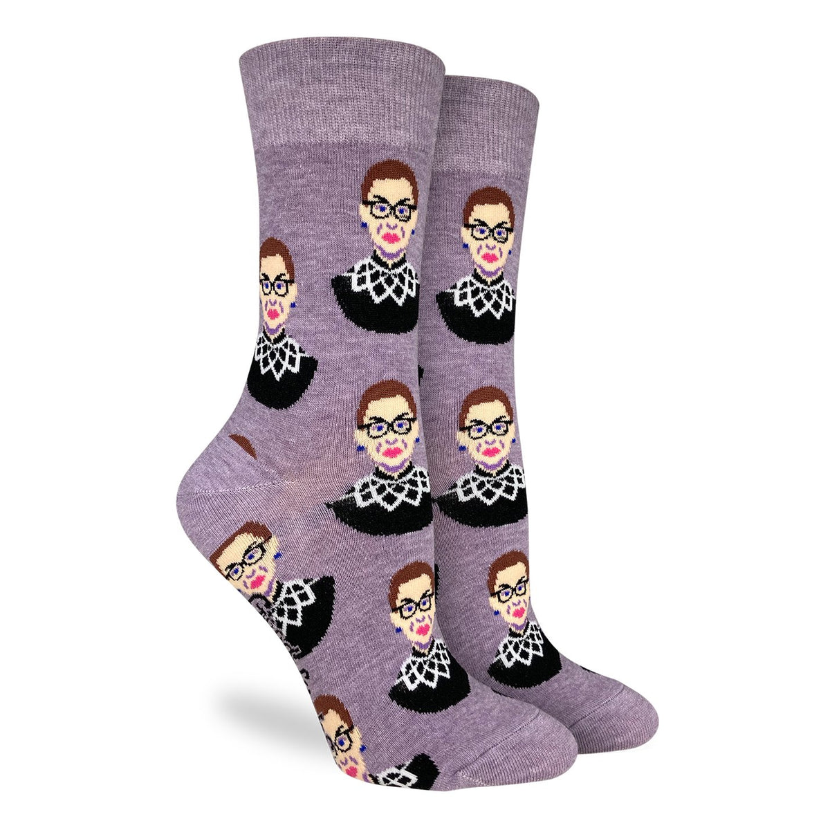 Women's Ruth Bader Ginsburg, Purple Socks