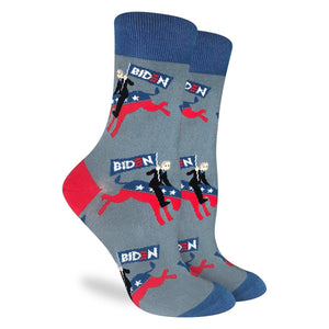 Women's Joe Biden Riding Donkey Socks