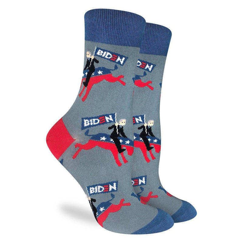 Women's Joe Biden Riding Donkey Socks