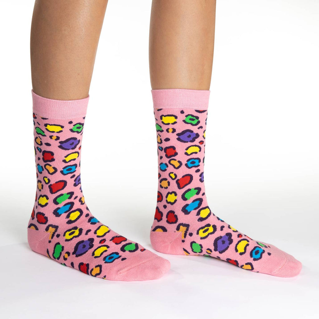 Women's Leopard Rainbow Print Socks