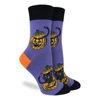 Women's Black Cats Hiding in Pumpkins Socks