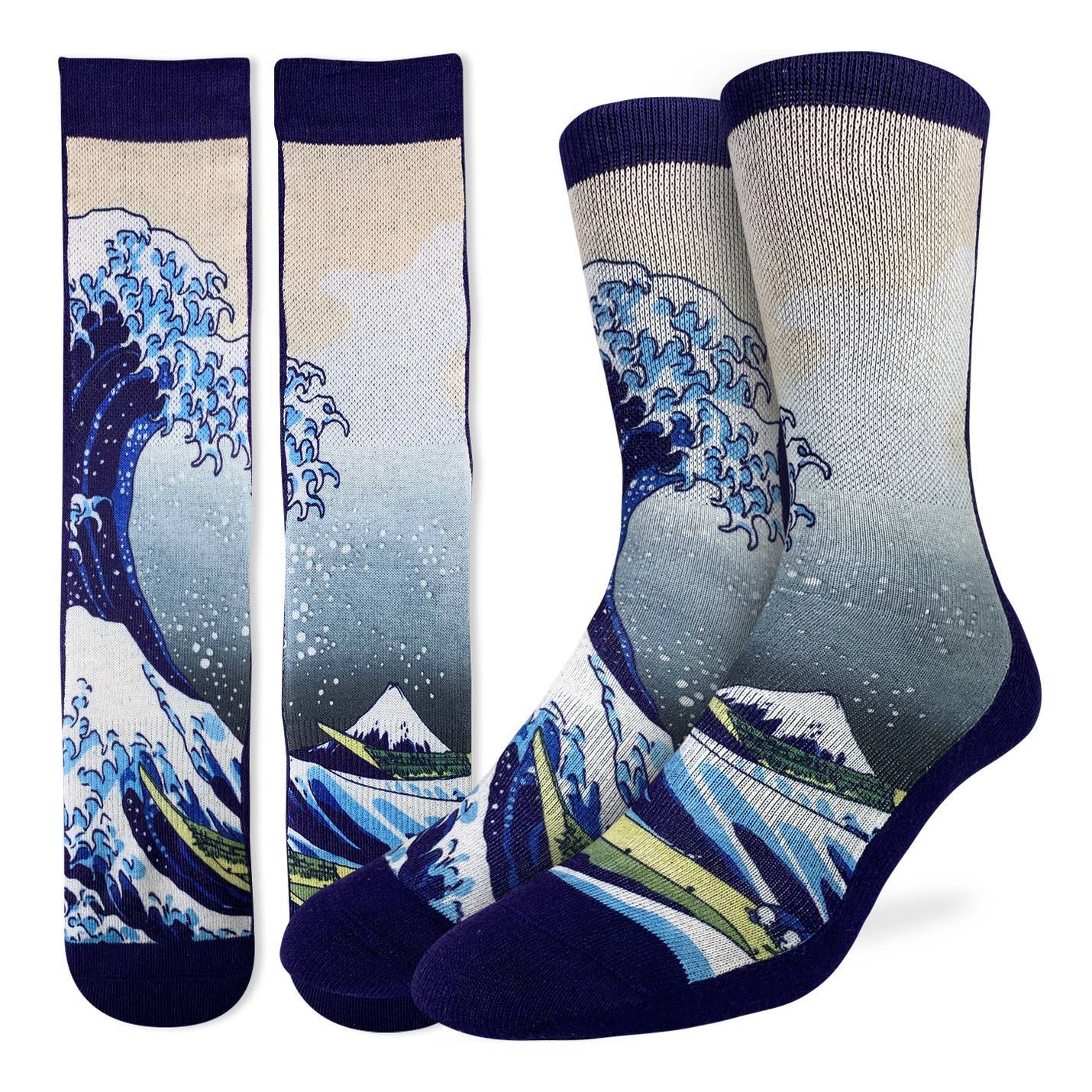 Men's The Great Wave off Kanagawa Socks – Good Luck Sock