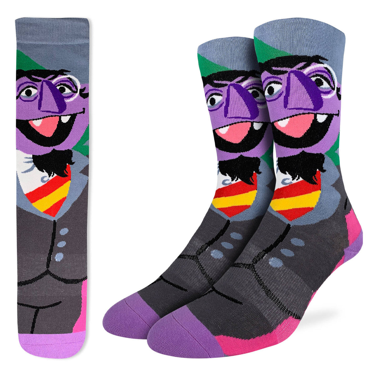 Men's Count von Count, Sesame Street Socks