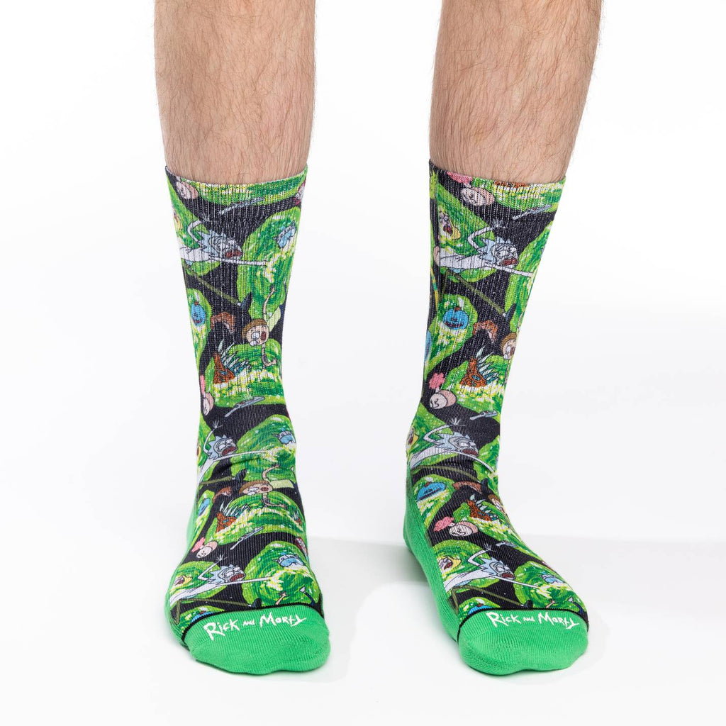 Men's Rick and Morty Portals Socks