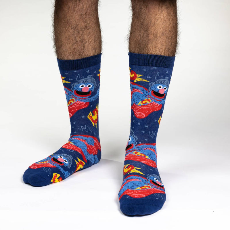 Men's Super Grover, Sesame Street Socks