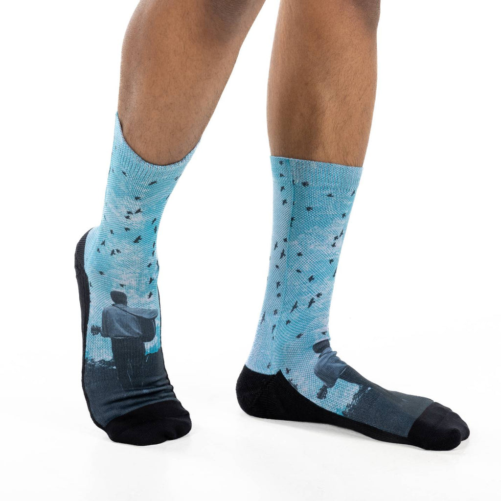 Men's Bob Dylan, Playing Guitar Socks