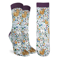 Women's Floral Llamas Socks
