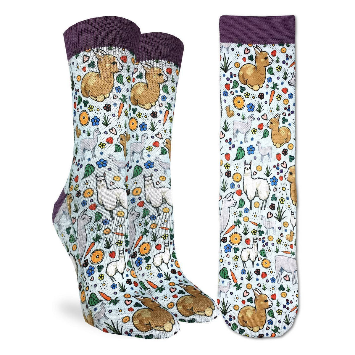 Women's Floral Llamas Socks