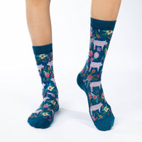 Women's Floral Pigs Socks