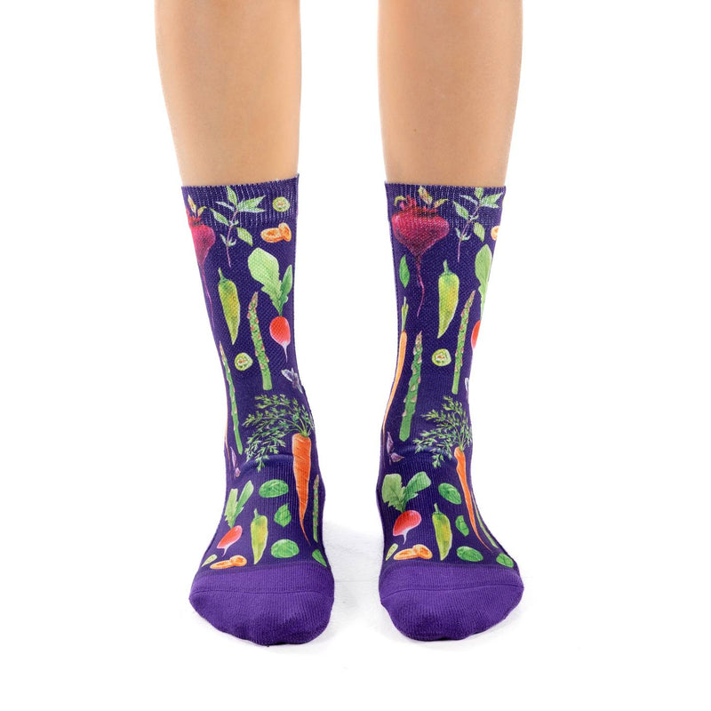 Women's Veggies, Purple Socks
