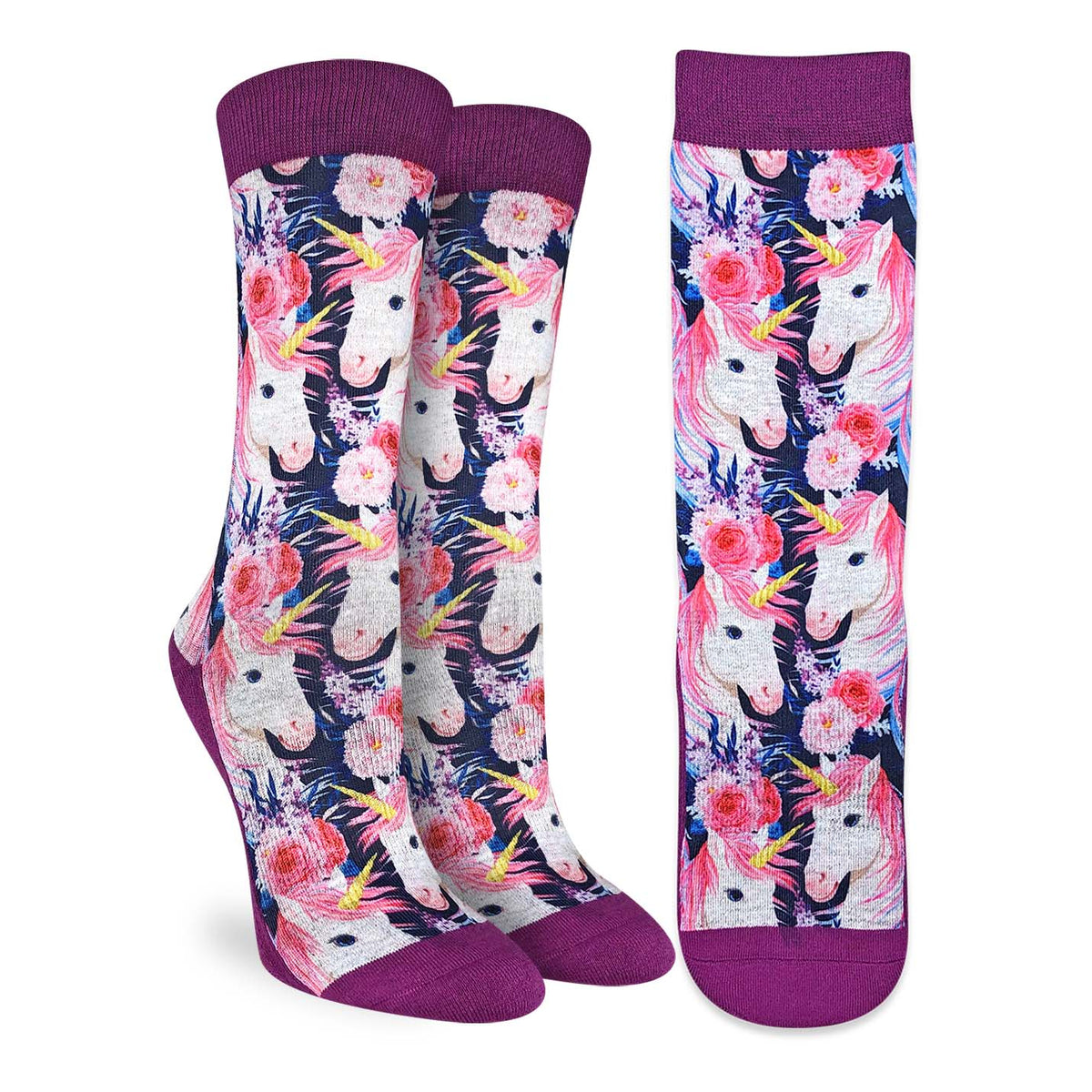 Women's Unicorns with Flowers Socks