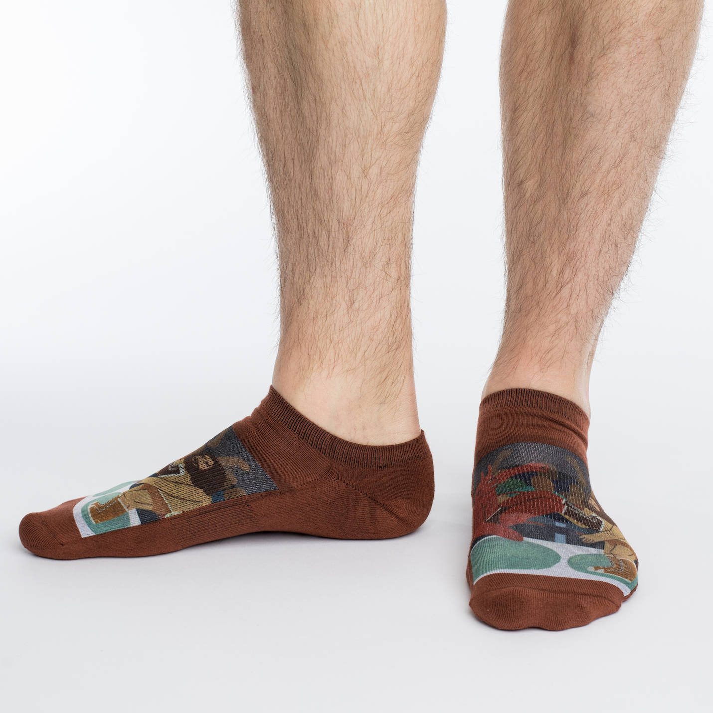 Mens brown on sale ankle socks