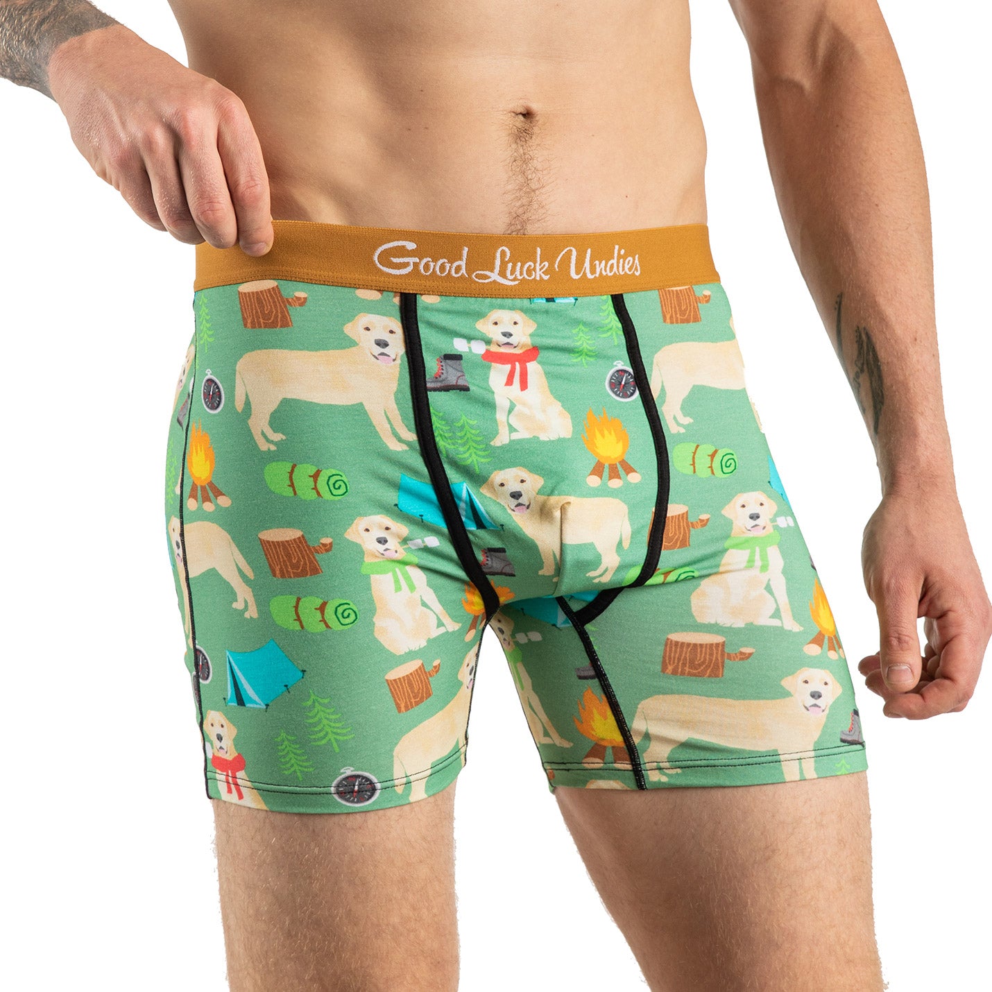 Men s Camping Labrador Retriever Underwear