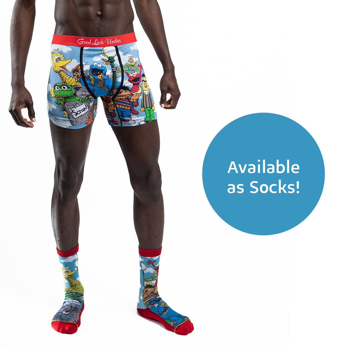 BRIEF INSANITY Sesame Street Comfortable Loose Fit Boxer Shorts