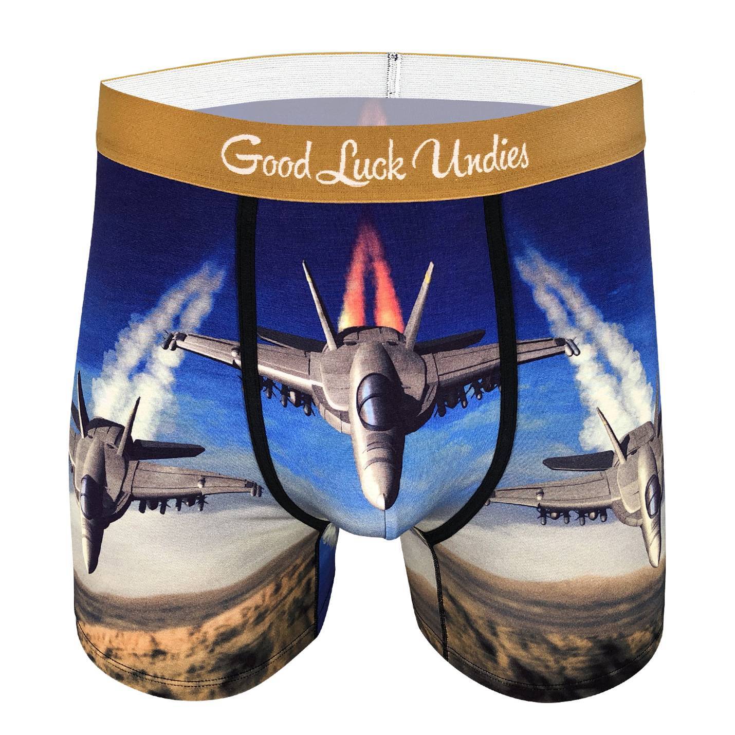 Men s F A 18 Hornet Combat Jet Underwear Good Luck Sock