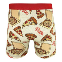 Men's Pepperoni Pizza Boxer Briefs, Fun Food Underwear. 