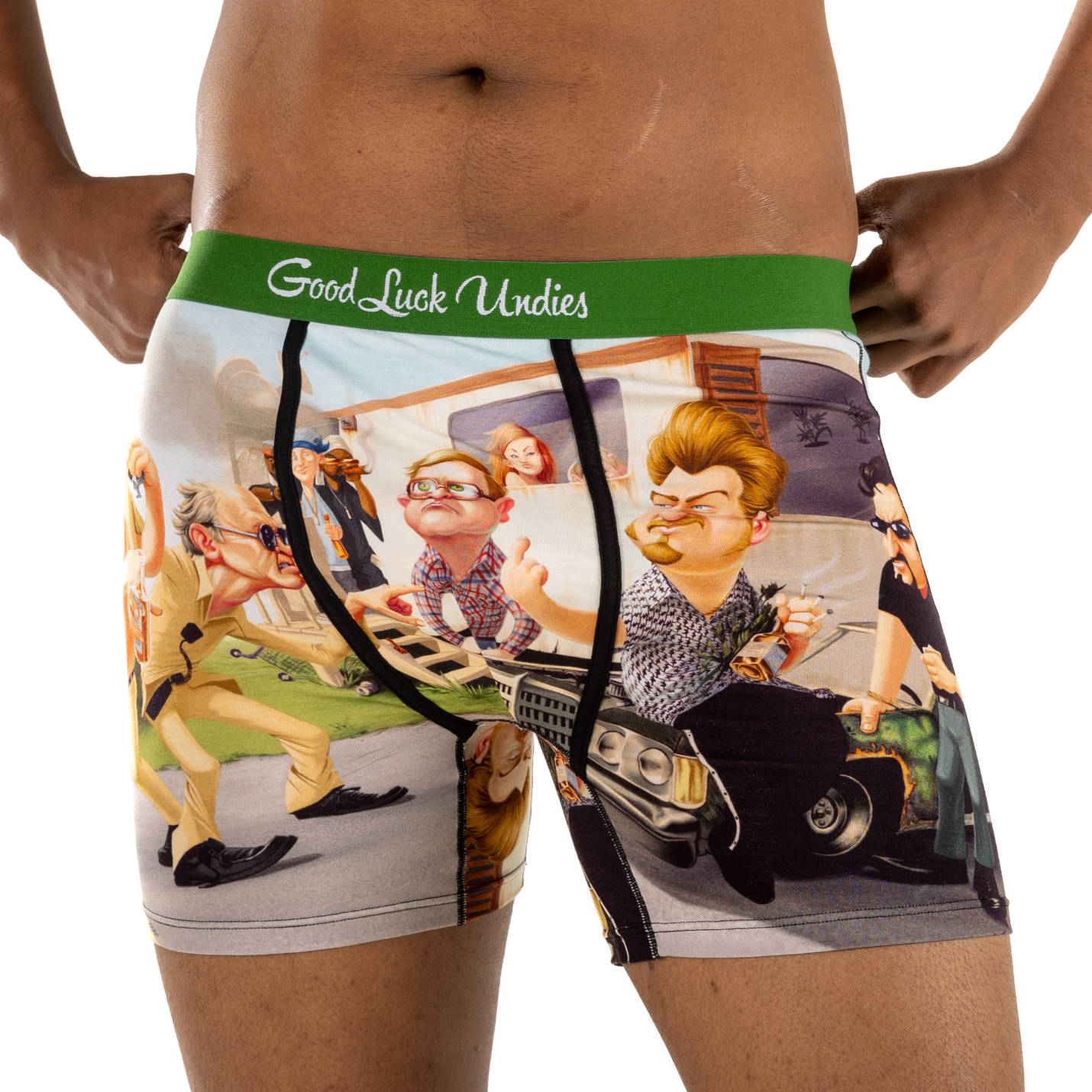 Men s Trailer Park Boys Cartoon Underwear Good Luck Sock