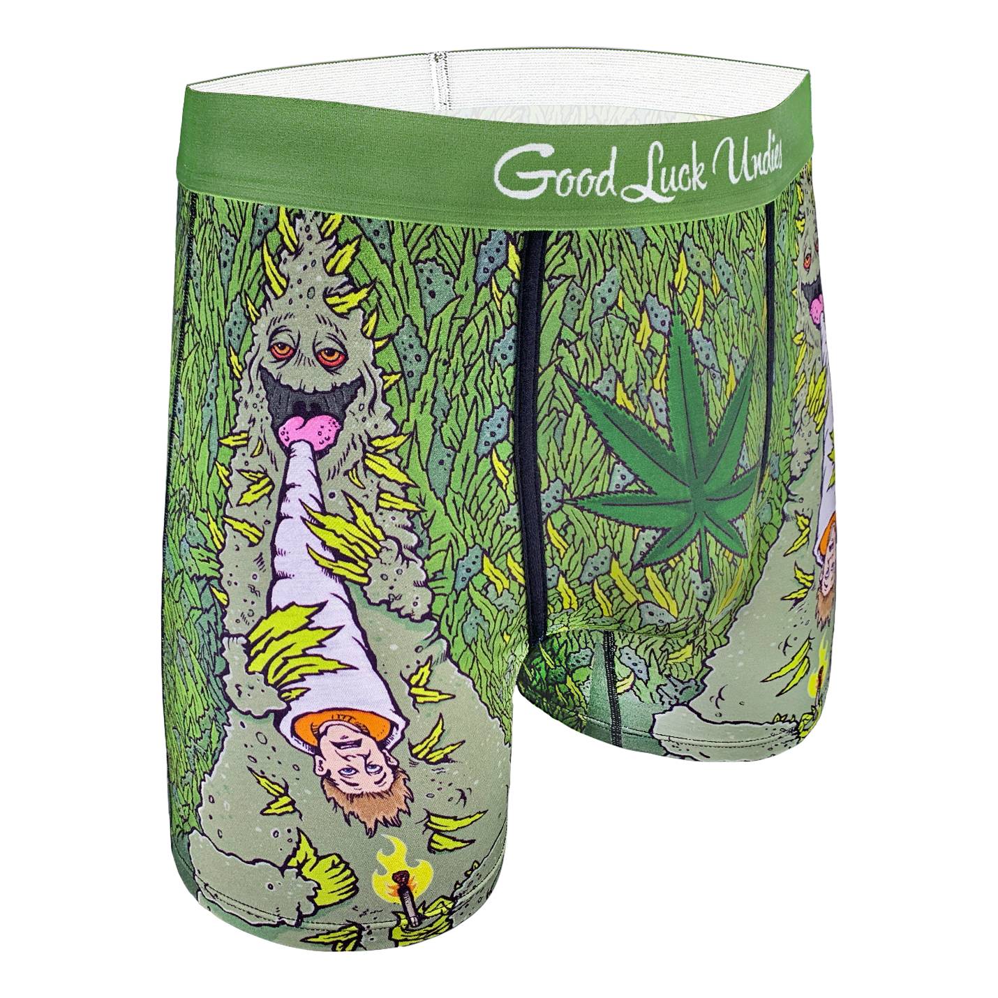 Men s Weed Smoking Human Underwear Good Luck Sock