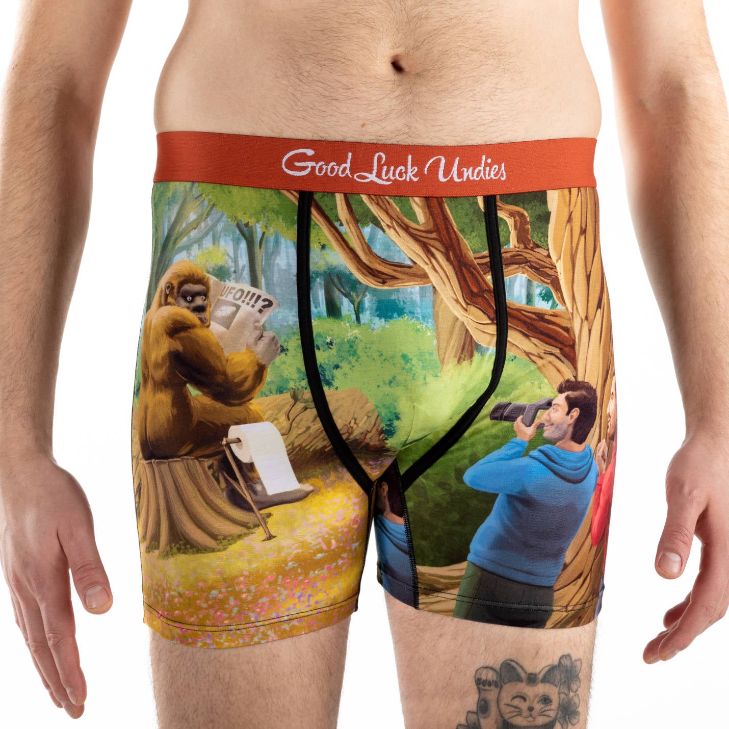 Men s Bigfoot Underwear Good Luck Sock